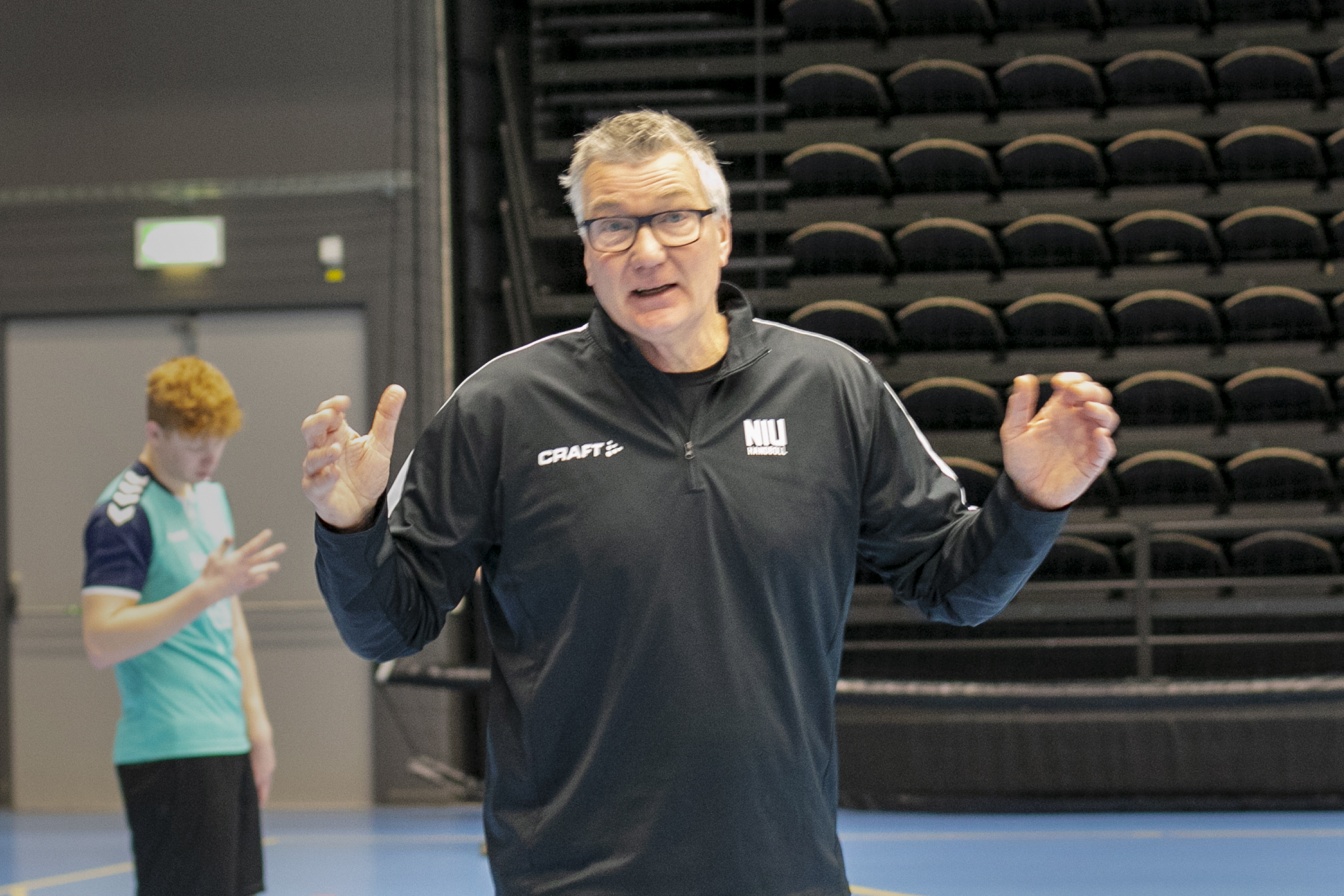 Thomas Sivertsson. Tränare för Drott och instruktör på Sannarpsgymnasiets handbollsutbildningar. 